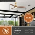 thumbnail image 3 of Vaxcel Curtiss Satin Brass Mid-Century Modern MCM Wood Propeller Ceiling Fan with LED Light Kit and Remote, 3 of 11