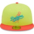 thumbnail image 2 of Men's New Era Green/Red Los Angeles Dodgers Cyber Highlighter 59FIFTY Fitted Hat, 2 of 6