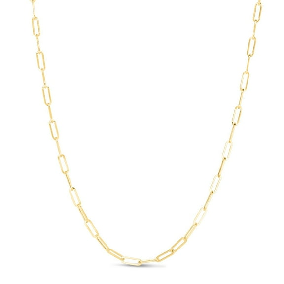 JewelStop 10K Yellow Gold Polished Finish 3.2mm Paperclip Chain with Lobster Clasp - 18"
