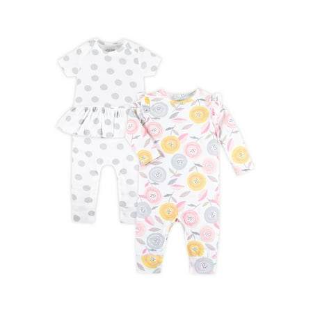 

Little Star Baby Girl 2 Pk Rompers Size Newborn - 24 Months