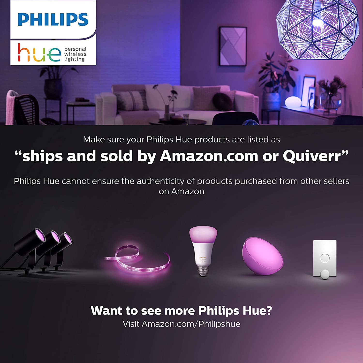 Philips Hue White and Color Ambiance 3-Pack A19 LED Smart Bulb, Bluetooth & Zigbee Compatible (Hue Hub Optional), Works with & Google – A Certified for Humans Device - Walmart.com