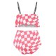 thumbnail image 4 of Bikini de Mujer Trajes de Baño Bikini con Ruffles Conjunto con Sujetador Acolchado Extraíble, Pantalones Cortos de Cintura Alta para la Playa, 4 of 6