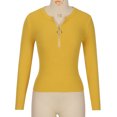 thumbnail image 6 of Aoochasliy Womens Sweaters Clothes Pullover Cardigan Raglan Zipper Round Neck Long Sleeve Solid Color Tops Blouse, 6 of 9