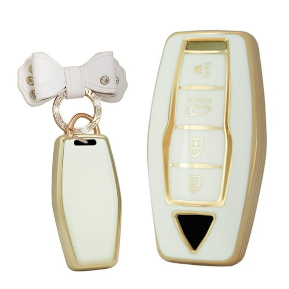 New Key Shells Key Fob Cover Fit for Mitsubishi Outlander 2021 2022 2023 TPU Key Cover Accessories 4 Button Keychain