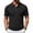 Black, variant on KLHDSF Men's Knit Polo Shirts Casual Short Sleeve Button Down Polo Shirt Classic Golf Shirts Black L