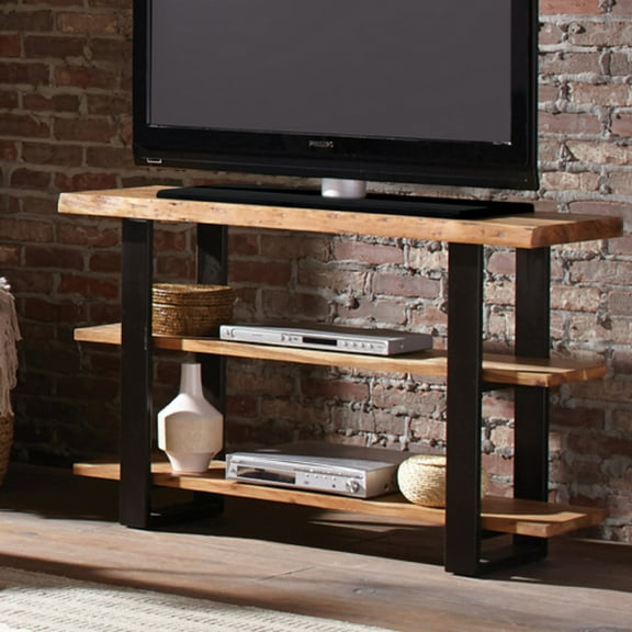 Alaterre Furniture Alpine Natural Live Edge Wood Media Console Table