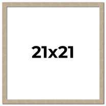 21x21 Frame Grey Solid Wood Picture Frame Width 1 Inches | Interior Frame Depth 0.5 Inches |