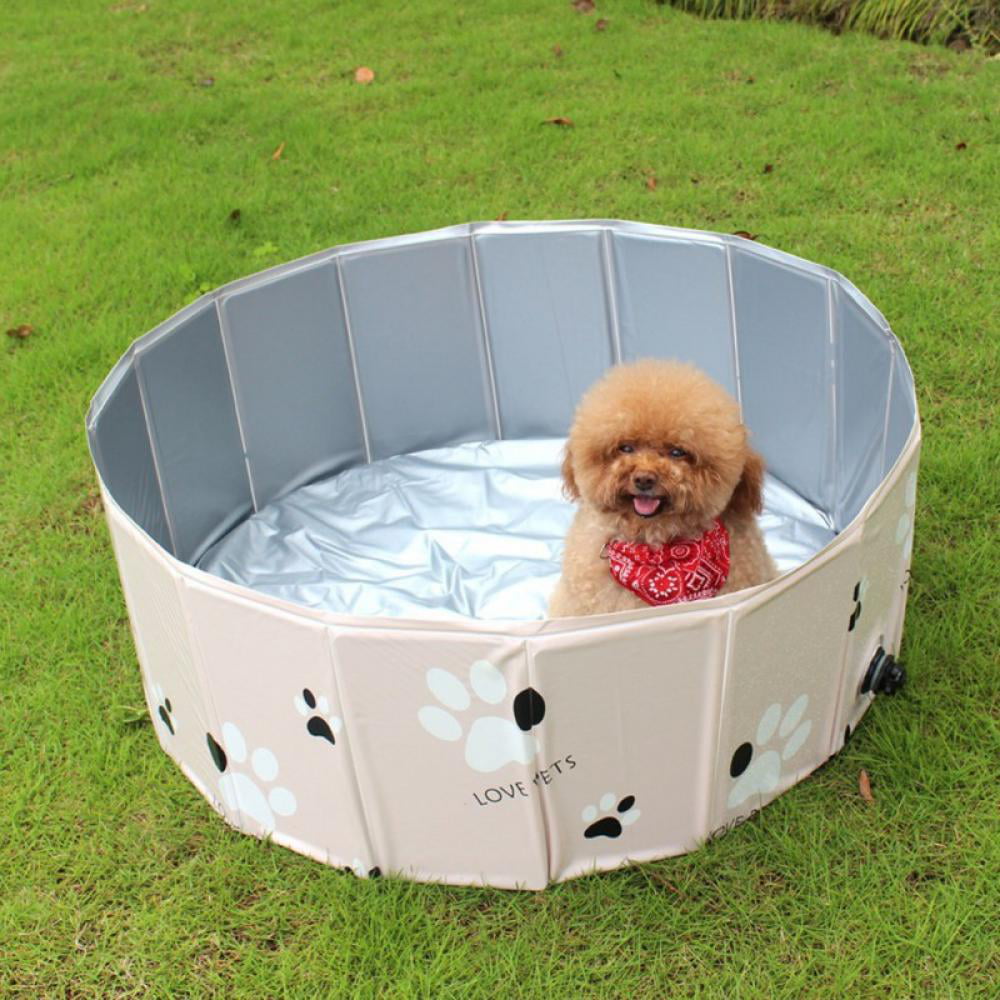 Foldable Dog Pool Portable Pet Bath Tub Large Indoor & Outdoor