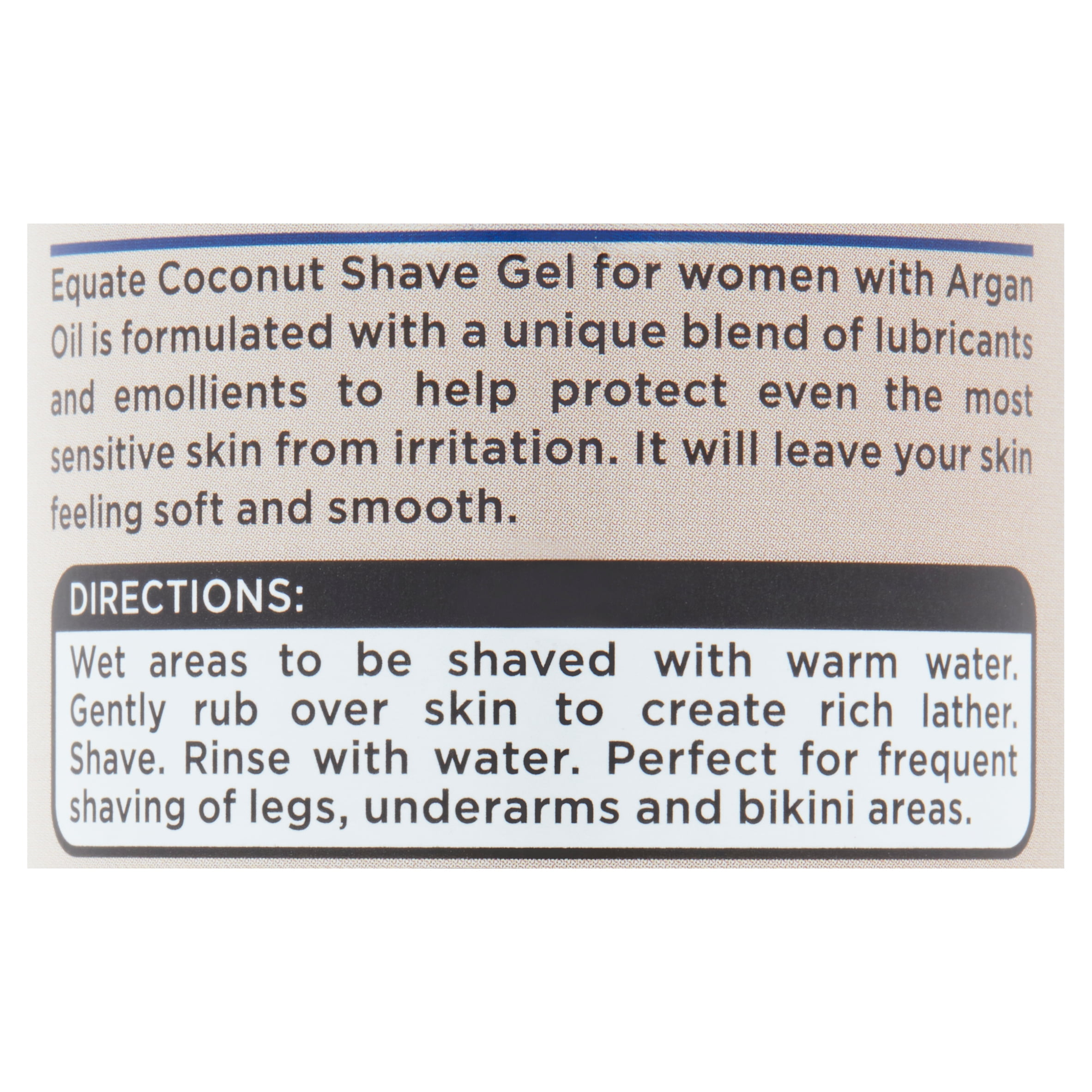 Equate 7 Oz. Women's Coconut Shave Gel with Argan Oil