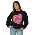 thumbnail image 4 of Not Picky Candy Heart Valentines Day Women Crewneck Sweatshirt Brisco Brands S, 4 of 6