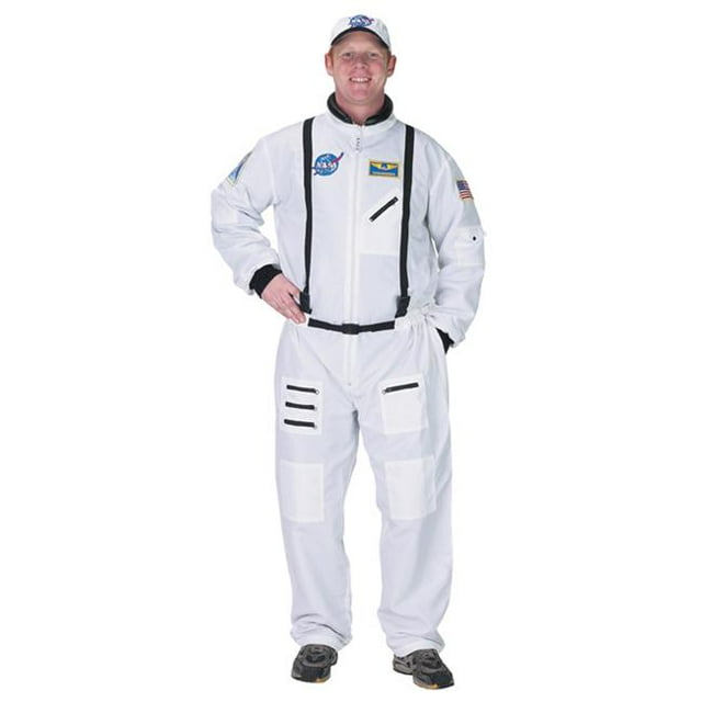 Aeromax ASW-ADULT SM Adult Astronaut Suit with Embroidered Cap SM white