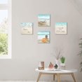 thumbnail image 6 of Seashore Artwork Painting Wall Art: Drift Bottle & Seashells on the Beach Pictures Canvas Print for Bathroom (12'''' x 12'''' x 4 Panels), 6 of 6