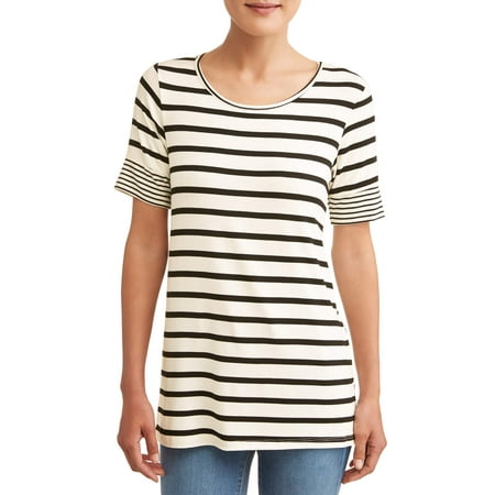Women's Mixed Stripe Short Sleeve T-Shirt