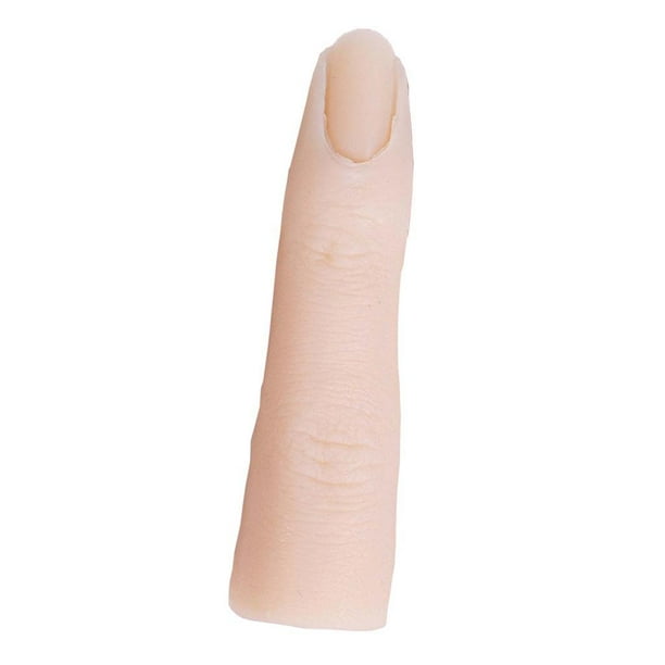 Práctica De U?as De Silicona Dedo 1: 1 Maniquí Modelo De Dedo Femenino Piel Clara Sunnimix dedos de práctica de arte de uñas