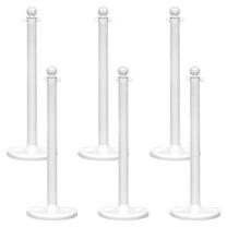 2.5 Inch White Medium Duty Stanchion (6 Pk)