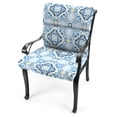 thumbnail image 2 of Jordan Manufacturing 44" x 22" Rave Sky Blue Quatrefoil Rectangular Outdoor Chair Cushion with Ties and Hanger Loop, 2 of 11
