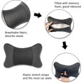 thumbnail image 4 of Reposacabezas de cuero para automóvil, almohadas para el cuello para reposacabezas de automóvil, cojín para el cuello para reposacabezas para brindar apoyo al cuello, almohada de viaje para viajes, h, 4 of 4