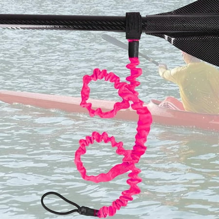 kesoto Leash Keeper Lanyard Portable Fishing Pole Holder Paddle Leash Coiled Fishing Rod Leash for Boating Red