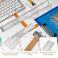 thumbnail image 3 of Cork Back Rulers, 3pcs Cork Backing Metal Rulers Multipurpose Skid Resistant Precise  for Classrooms for Home, 3 of 7
