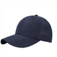 thumbnail image 3 of Gorra de Béisbol de de Caballo Alta para Mujer, Gorra Deportiva de de Secado Rápido y Rendimiento para Correr. Azul Marino Talla Única, 3 of 5