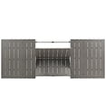 thumbnail image 2 of Pemberly Row 30"H Modern Aluminum/Wood Patio Dining Table in Gray, 2 of 8