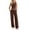 Coffee, variant on Vivianyo HD Women's Set Crew Neck Sleeveless Crop Tank and Drawstring Wide Leg Sweatpants, Two Piece Sets for Women Summer Vacation Travel Outfit, Women's Army Green, Sizes S-2XL