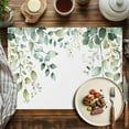 thumbnail image 4 of Sage Green Floral Placemat of 1 PC, Watercolor Eucalyptus Leaf Boho Botanical Table Mats Washable Heat-Resistant Non-Slip Place Mats for Kitchen Dinner Table Indoor Outdoor Decor,13x19 Inch, 4 of 9