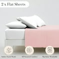 thumbnail image 2 of Southshore Fine Living, Inc. Dorm Room Essentials 2-Pack Twin XL Flat Sheets Only, Pink, 2 of 6