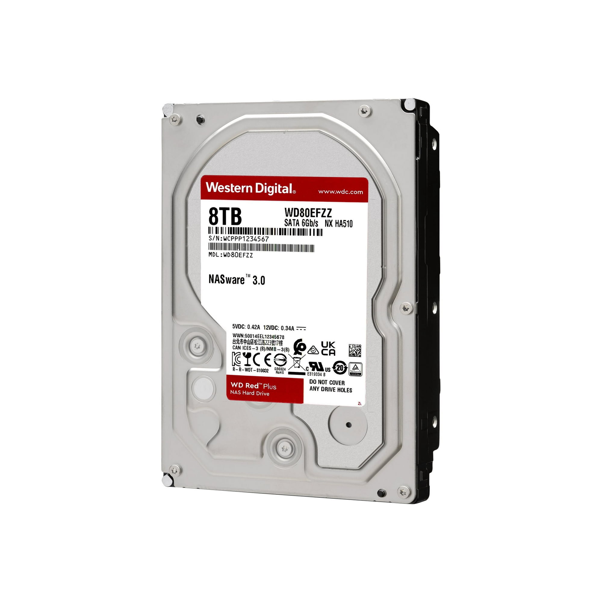 Western Digital 8TB WD Red Plus NAS Internal Hard Drive HDD - 5640