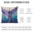 thumbnail image 6 of COMIO  Whale Pillow Case Fish Aquatic Ocean Animal Sea Watercolor Whale Tail Wave Decorative Throw Pillow Cover Square Cushion Canvas for Women Men Blue Purple 2pc, 6 of 6