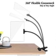 thumbnail image 2 of 5X Magnifying Glass with Clip, 6x3.5 Inch Magnifier with Clamp Adjustable Flexible Gooseneck,Clip on Magnifying Glass, 2 of 5