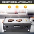 thumbnail image 3 of Wechef 24" 3500W Countertop Electric Griddle Stainless Steel Adjustable Temp Control Commercial Restaurant Grill, 3 of 10