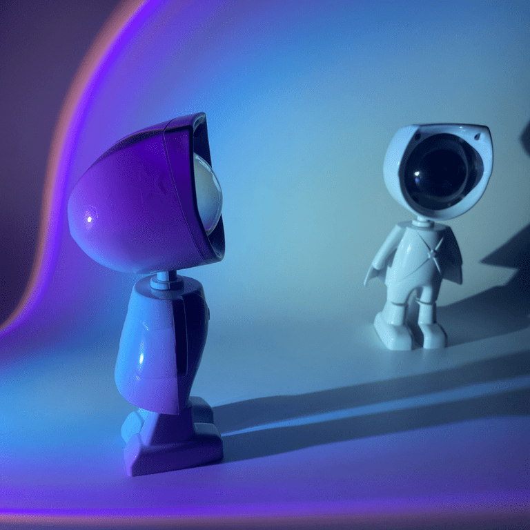 Romantique Astronaute Robot Sunset Lamp Projecteur Multi Color Sunset  Lights pour Chambre à coucher Live Broadcast Party & Room Decor Birthday  Holiday