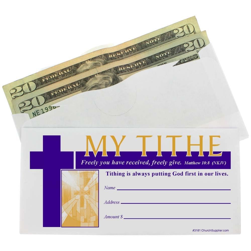 Church Tithe Offering Pew Envelopes Tithe Matt 10 8 - Pack of 200
