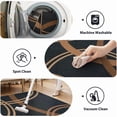 thumbnail image 5 of SUNDEREY 3'x5' Geometri Area Rug, 3x5ft Washable Bedroom Rug,Easy Jute Indoor Outdoor Carpet, Farmhouse Non Slip Circular Pattern Rug for Dining Room Office Entrance Kitchen,Black, 5 of 10