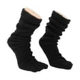 thumbnail image 5 of Unique Bargains 1 Pair Five Toe Socks Soft Thickening Warmth Socks for Women  Black, 5 of 6