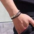thumbnail image 3 of Juego de 2 pulseras surfistas bohemias, pulsera de cuentas hecha a mano y pulsera de tela bohemia, pulseras impermeables estilo hippie étnico, pulseras deportivas para mujer al aire libre, pulseras, 3 of 7