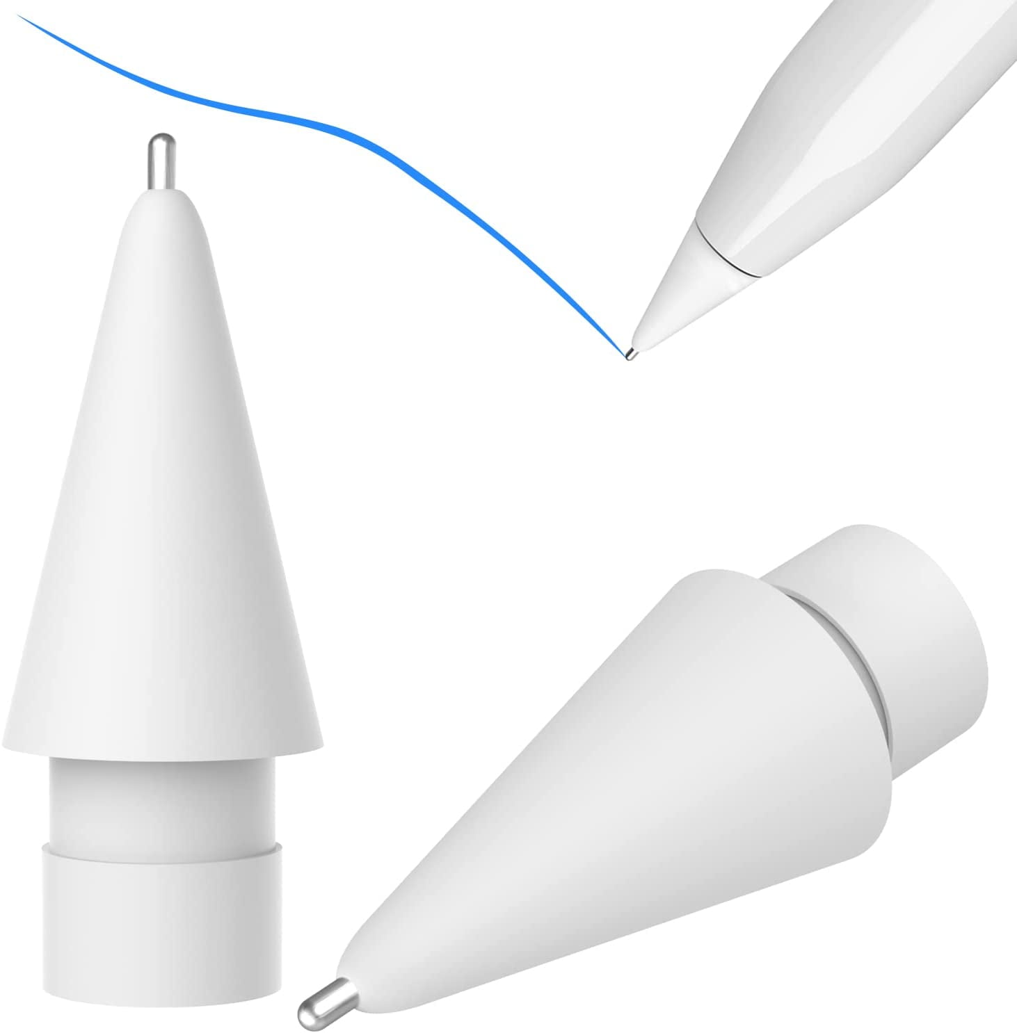 2 Pack Pencil Tips for Apple Pencil ,No Wear Out Fine Point Precise