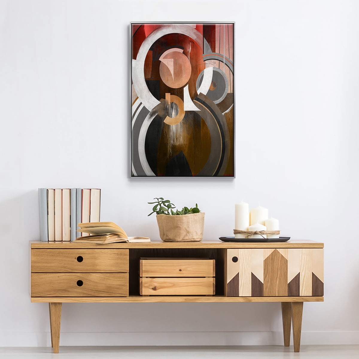 Focal Framed Premium Gallery Wrapped Canvas - Ready to Hang - 25 x 37 - Silver Floating Frame