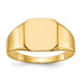 thumbnail image 1 of 14k Yellow Gold 10.0x10.0mm Mens Signet Ring Man   For Dad Mens  For Him, 1 of 9