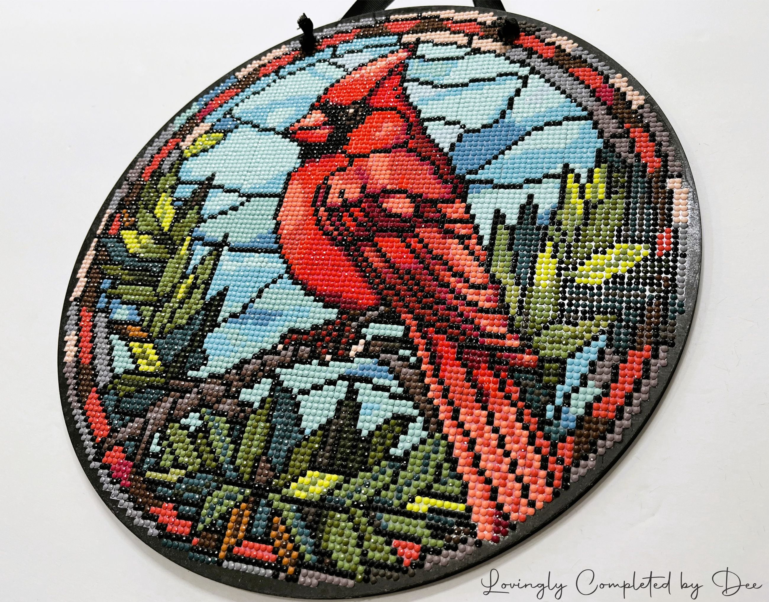 Diamond Painting Art Kit, Cardinal Wood Sign