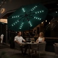 thumbnail image 4 of 9FT Outdoor Patio Market Umbrella with 32 Solar LED Lights – Tilt & Crank Adjustment, 8 Sturdy Ribs, Waterproof UV-Resistant Sunshade for Pool, Deck & Backyard, 4 of 7