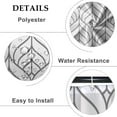 thumbnail image 5 of Gray Abstract Leaves Shower Curtain Artistical Stripes Creative Design Decorative Modern Fashion Simple Shower Curtains for Hotel Home Spa Bath Bathtubs Waterproof with Hooks 36x72 Inches, 5 of 6