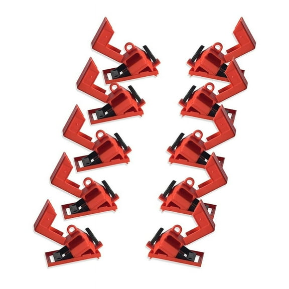 Symkmb Circuit Breaker Lockout for 120-277V Clamp-on Electrical Single Pole Breaker Lock Out Tagout Kit Device Refill Stations Metal