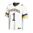 thumbnail image 2 of Youth GameDay Greats #1 White LSU Tigers Collegiate Football Fashion Jersey, 2 of 4