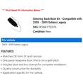 thumbnail image 2 of Steering Rack Boot Kit - Compatible with 2005 - 2009 Subaru Legacy 2006 2007 2008, 2 of 2
