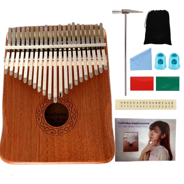Piano de pulgar de 21 tonos, 17 tonos, 21 tonos, 17 tonos, instrumento de 21 tonos, piano de dedo