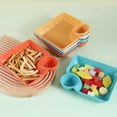 thumbnail image 6 of Divided Serving Dish Basdi Japanese Dumpling Plate with Dip Wells - Multi Reusable Separated Serving Dish - Chips & Dip Tray for Charcuterie & Appetizers - Easy Clean Design, Chip And Dip Plate, 6 of 9