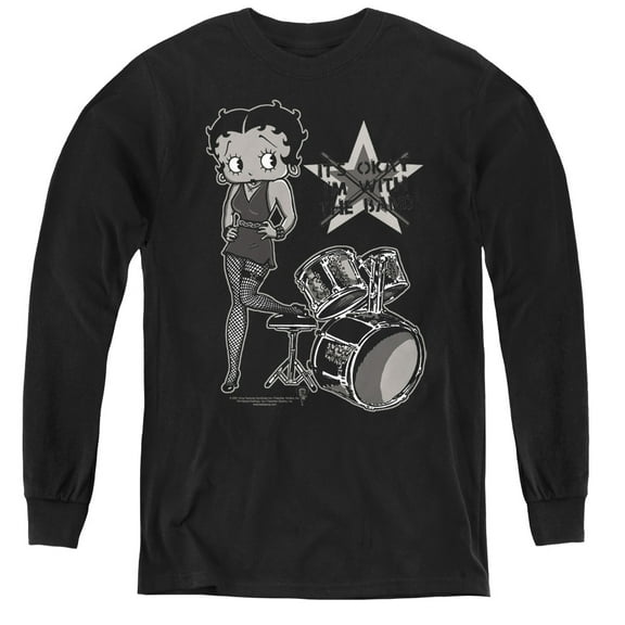 Betty Boop - With The Band - Youth Long Sleeve Shirt - Large