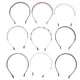 thumbnail image 1 of EeaseMX 8 piezas elegantes para diademas de metal de la banda de pelo cubierto de tela con dientes para mujeres hombres, 1 of 7